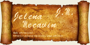 Jelena Mećavin vizit kartica